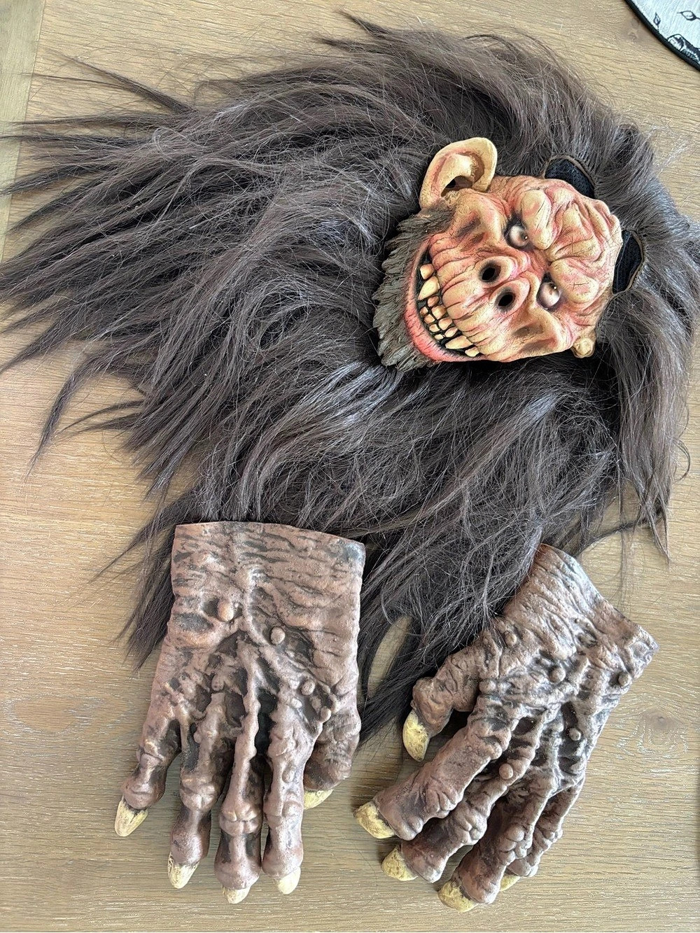 Monster Halloween Costume Mask & Hands